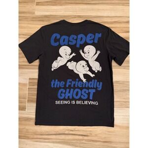 Casper the Friendly Ghost Mens Large Black T-Shirt Mad Engine